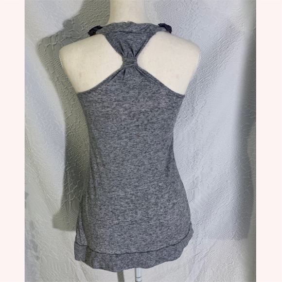 EUC! Buttaus Gray Floral Razor Bank Tank Top! - Picture 3 of 5